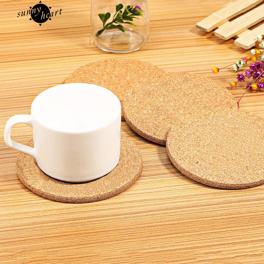 6 Đế Lót Ly Tròn Bằng Gỗ