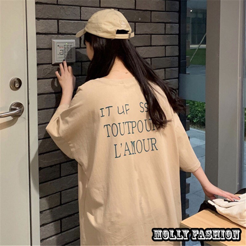 Áo thun tay lỡ ❤️ Áo phông Unisex AMOUR form rộng Freesize dành cho nam nữ Molly Fashion