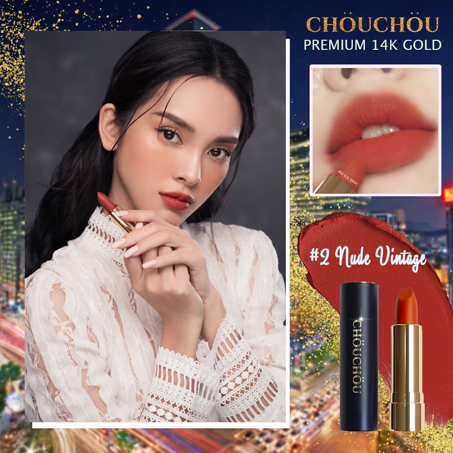 [SALE OFF - HSD: 01/2023] Son Lì Chou Chou Premium Matte 14k Gold Edition