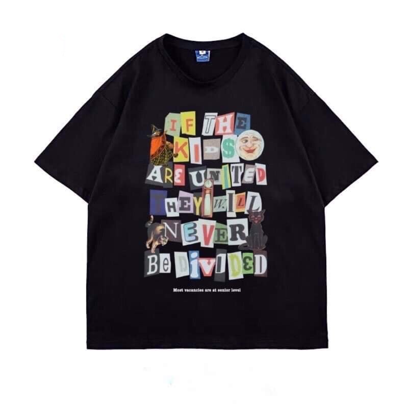 Áo Thun Dáng Rộng Cổ Tròn Tay Ngắn Thời Trang Cho Nam Và Nữ - zadola fashion