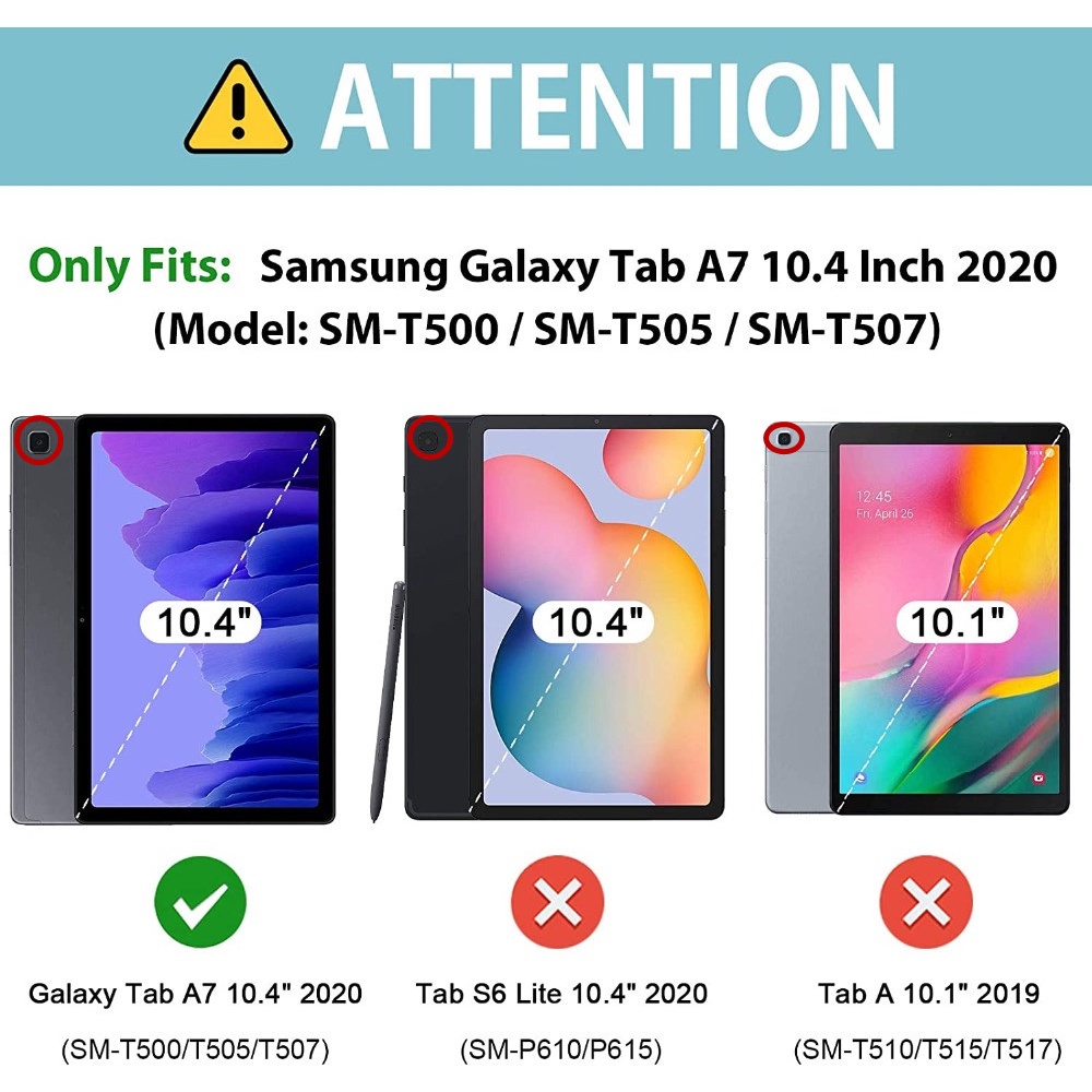 Bao da máy tính bảng xoay 360 độ cho Samsung Galaxy Tab A7 2020 T500 A7 10.4"SM-T500 T505 T507