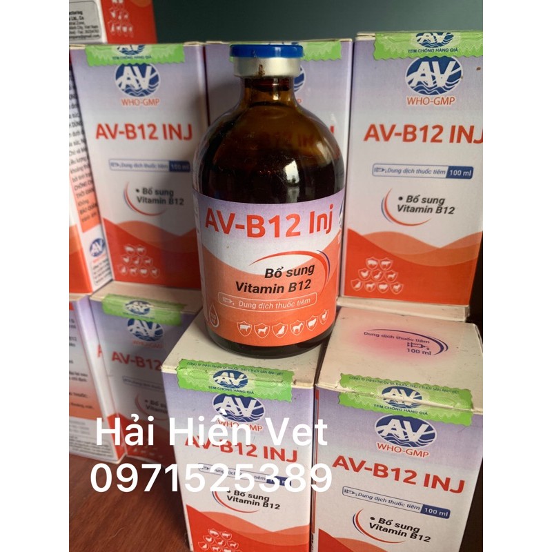 100ml Vitamin B12 - dùng tốt cho hoa lan, chó, mèo, gà, lợn, trâu, bò, cừu, ngựa