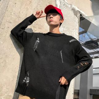 (SALE GIỚI HẠN) Áo len nam style rách dáng rộng Ulzzang phong cách Hàn Quốc  size M đến 2XL