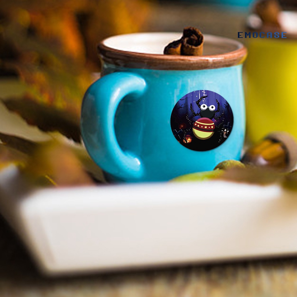 Cuộn 500 Nhãn Dán Trang Trí Halloween Tự Dính Nhỏ Gọn