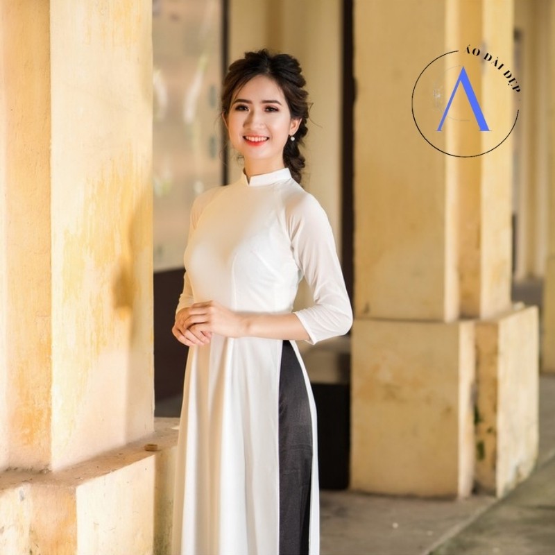 Áo Dài Trắng Học Sinh – Áo Dài Trơn Chất Liệu Chiffon ADV10