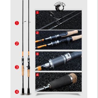 Cần câu Lure ngang Lure đứng Eagle Super 2 ngọn, độ cứng M và MH.