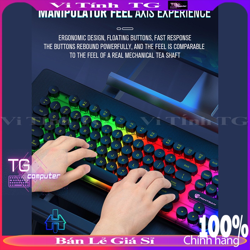 Bàn phím nút tròn giả cơ Led nhiều màu giá rẻ có dây nhiều hiệu Panstan,shipadoo,divipard.... VTTG100