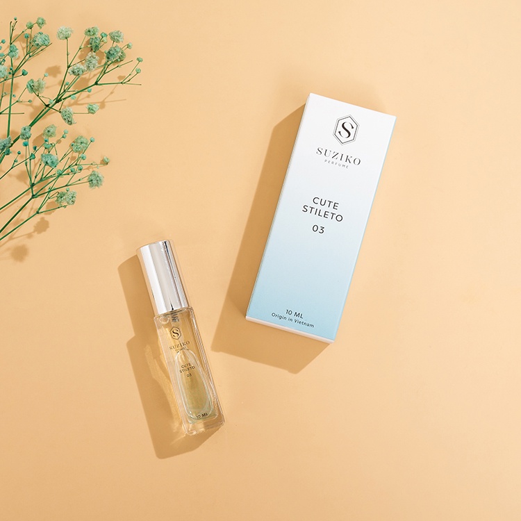 Nước hoa nữ Suziko Cute Stileto ngọt ngào, quyến rũ, sang trọng. Nước hoa mini gợi cảm 10ml dạng lăn tiện lợi