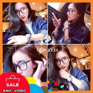 KÍNH MẮT CHO NAM NỮ MẮT VUÔNG TRÒN GIẢ CẬN GỌNG NHỰA DẺO 2 MÀU ĐEN TRẮNG CAM KẾT CHẤT LƯỢNG