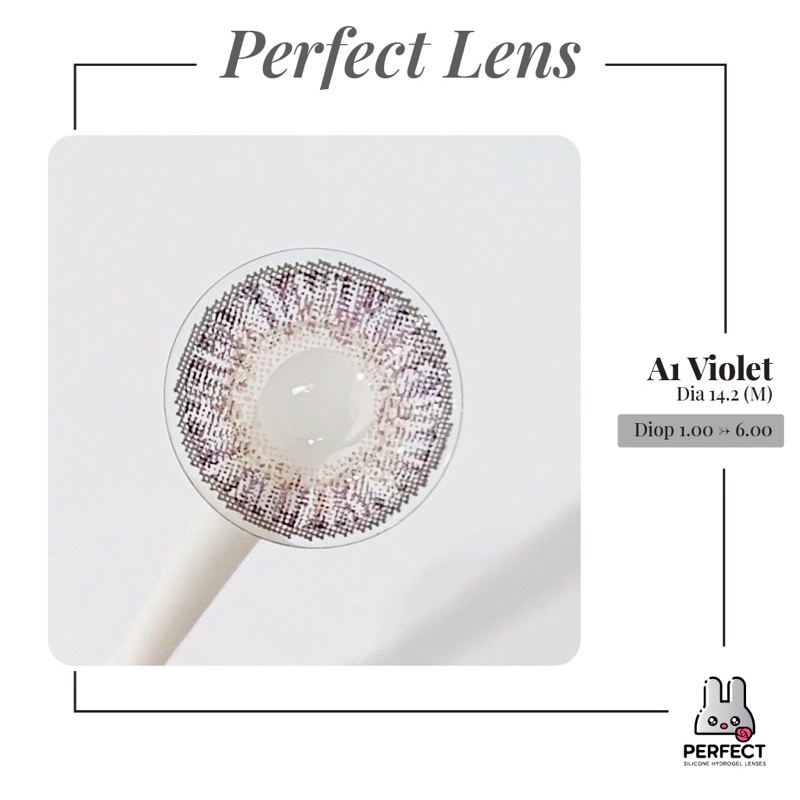 Lens Mắt , Kính Áp Tròng A1 VIOLET Có Độ Cận , DIA 14.2 , Dành Cho Mắt Nhạy Cảm Giá Sale