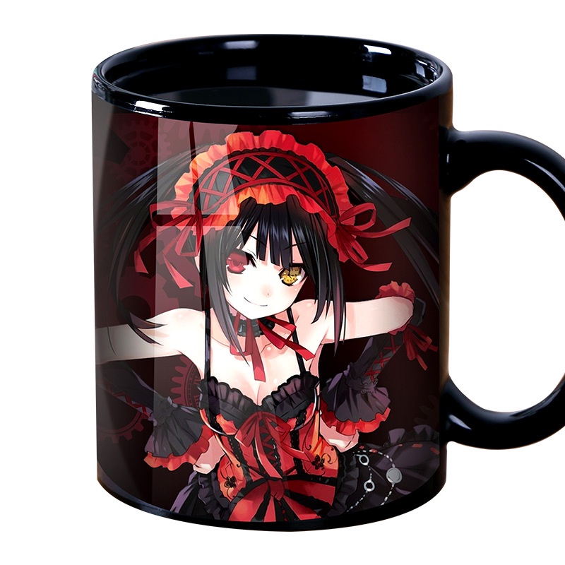 Cốc Sứ Uống Nước Thay Đổi Màu Sắc Họa Tiết Anime DATE A LIVE Tokisaki Kurumi Nightmare