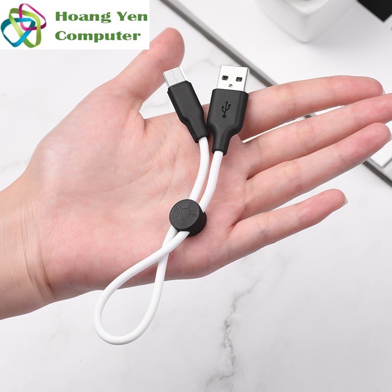 [25CM] Cáp Sạc MICRO USB Hoco X21 Plus Dài 25CM Dây Silicon Mềm Dẻo Chống Cháy - BH 1 Năm - Hoàng Yến Computer