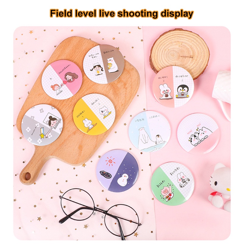 Phim hoạt hình gương gương nhỏ cầm tay trang điểm gương gương cầm tay gương Giáng Sinh hoạt động gương