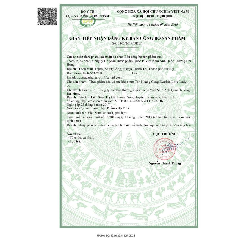 :Âm Tán Hoàng Cung LOVE LADY.Hỗ trợ Điều Hòa Kinh Nguyệt ,Đau Bụng Kinh,Khí Hư