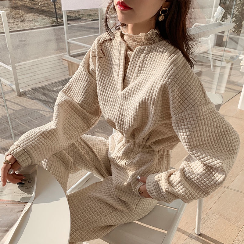 Bộ quần áo thể thao phong cách Âu Mỹ thời trang xuân thu cho nữ