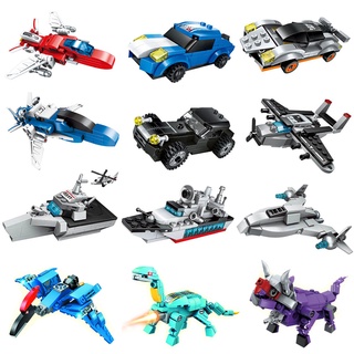 Xếp hình đồ chơi mô hình siêu nhân robot từ khủng long trí tuệ 6 trong 1 cho bé