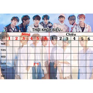 THời khóa biểu nhóm nhạc nam Hàn Quốc