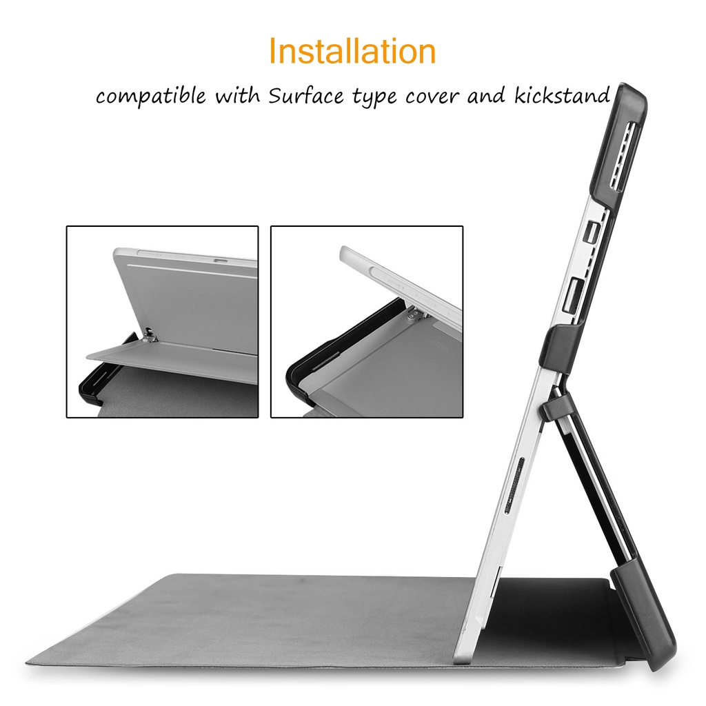 Ốp điện thoại cứng mỏng nhẹ kèm giá đỡ bút cho Surface PRO 7 / 6 / 5 / 4