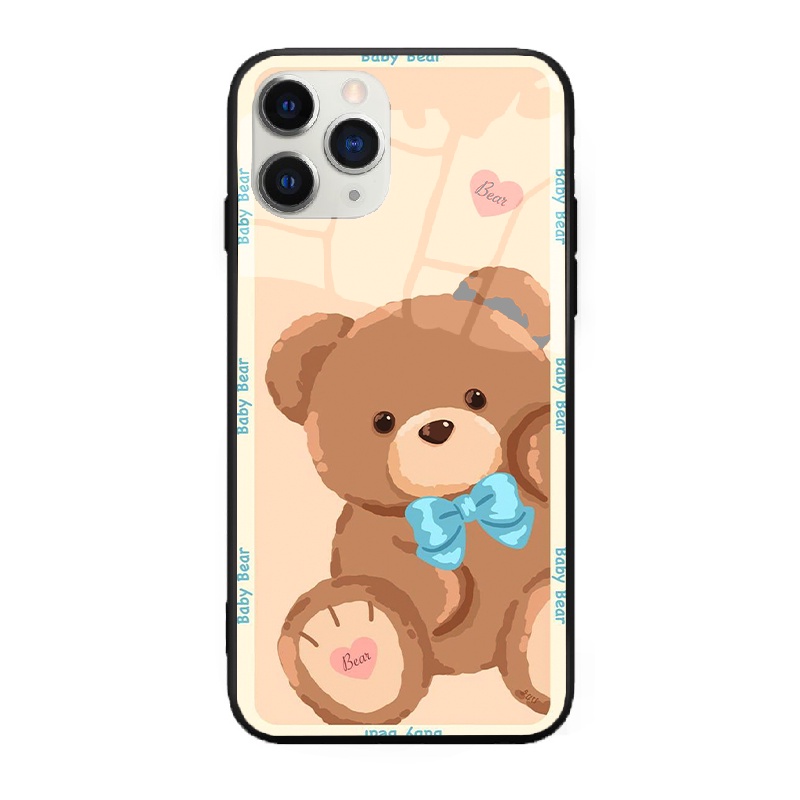 Ốp lưng kính Gấu kẹo tập bay ốp lưng iphone đủ mã từ 6s 6plus 7 plus 8 x xsmax 11 12 13 pro promax