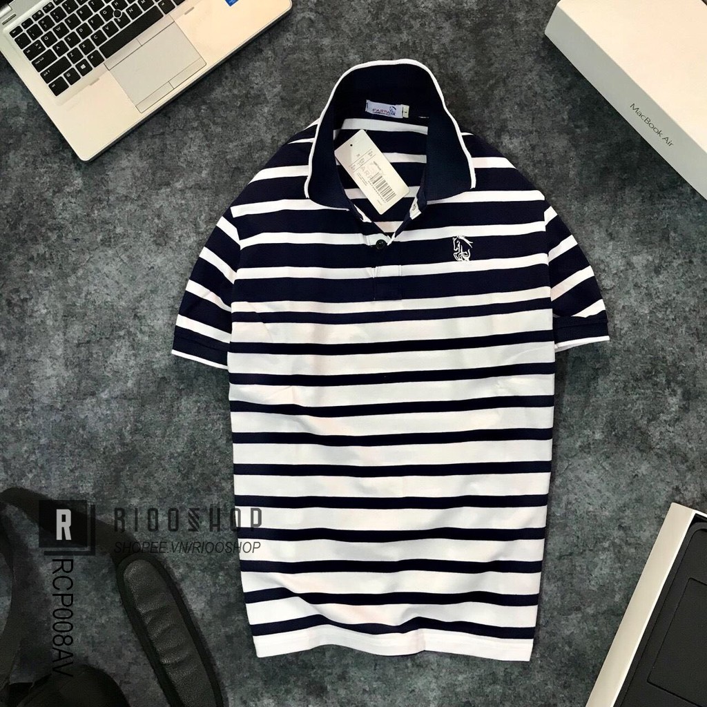 Áo polo nam sọc ngang cotton form rộng cực đẹp Parpa mới RCP010AV - áo thun nam có cổ Riooshop | BigBuy360 - bigbuy360.vn
