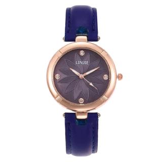 Đồng Hồ Quartz Đính Đá Với Dây Đeo Da