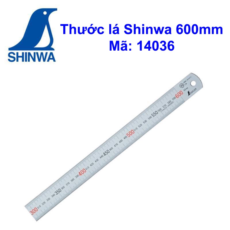 Thước lá shinwa Nhật 600mm 14036