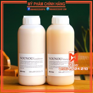 DẦU GỘI XẢ PHỤC HỒI HƯ TỔN DAVINES NOUNOU 1000ML - CHÍNH HÃNG