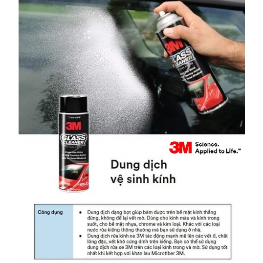 3M Chai xịt tẩy vết bẩn và làm sạch kính lái - 3M Glass Cleaner