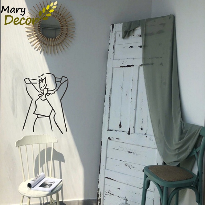 Hình dán tường chống thấm nước kiểu dáng đơn giản có thể gỡ - Mary Decor