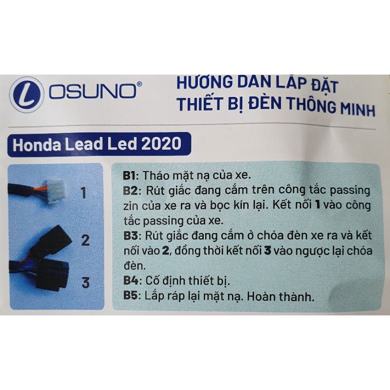 (2 NĂM BH) mạch tắt đèn kèm passing HONDA LEAD LED