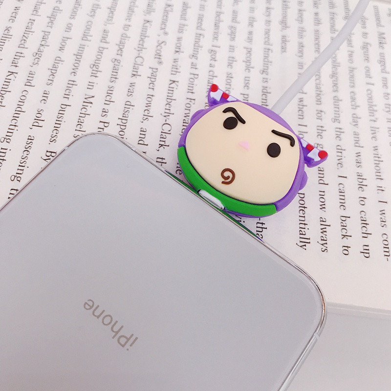 Phụ kiện bảo vệ dây cáp sạc usb hình hoạt hình dễ thương