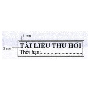 Con dấu &quot;TÀI LIỆU THU HỒI&quot; (Chuẩn thông tư 24 Bộ Công An)