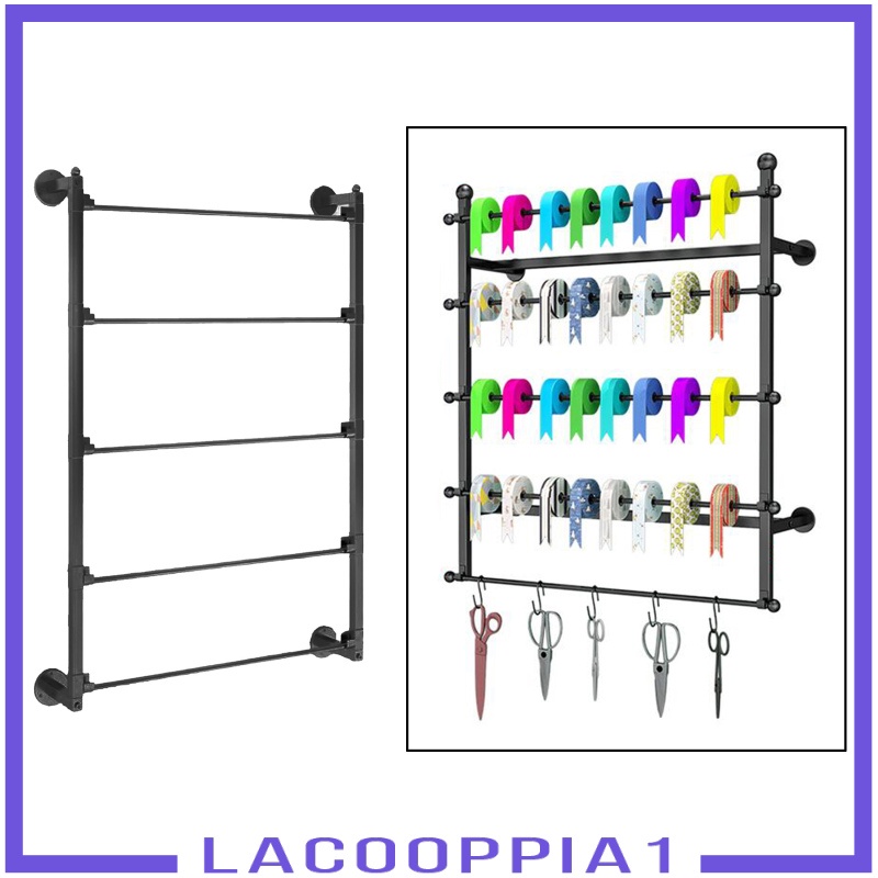 [LACOOPPIA1]Wall Mount Wire Spool Rack Ribbon Organizer Storage Display Key Holder