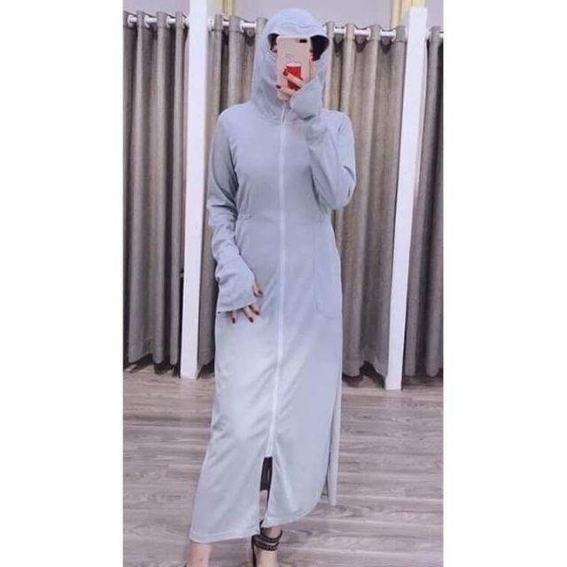 Áo chống nắng thông hơi choàng liền thân dài