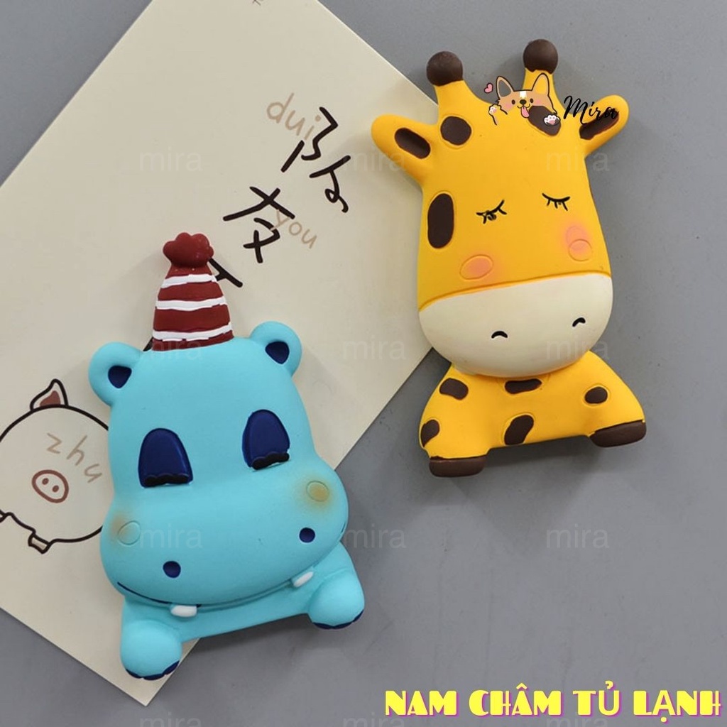 Nam Châm Tủ Lạnh 3D Động Vật Bắc Âu Trang Trí Bếp, Decor Bàn Học, Bàn Làm Việc, Đính Note MIRA-3D68018