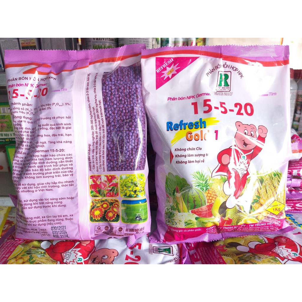 Phân bón NPK 15-5-20 - NPK phức hơp Refresh Gold 1