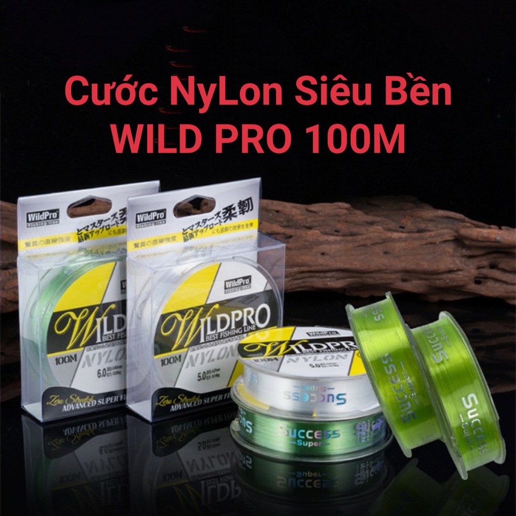 Cước Câu Cá NyLon Wild Pro Siêu Bền 100m_ Dây Câu Cá