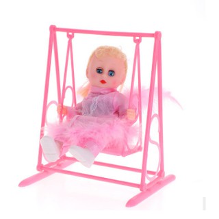 Búp bê ngồi xích đu đọc sách có nhạc