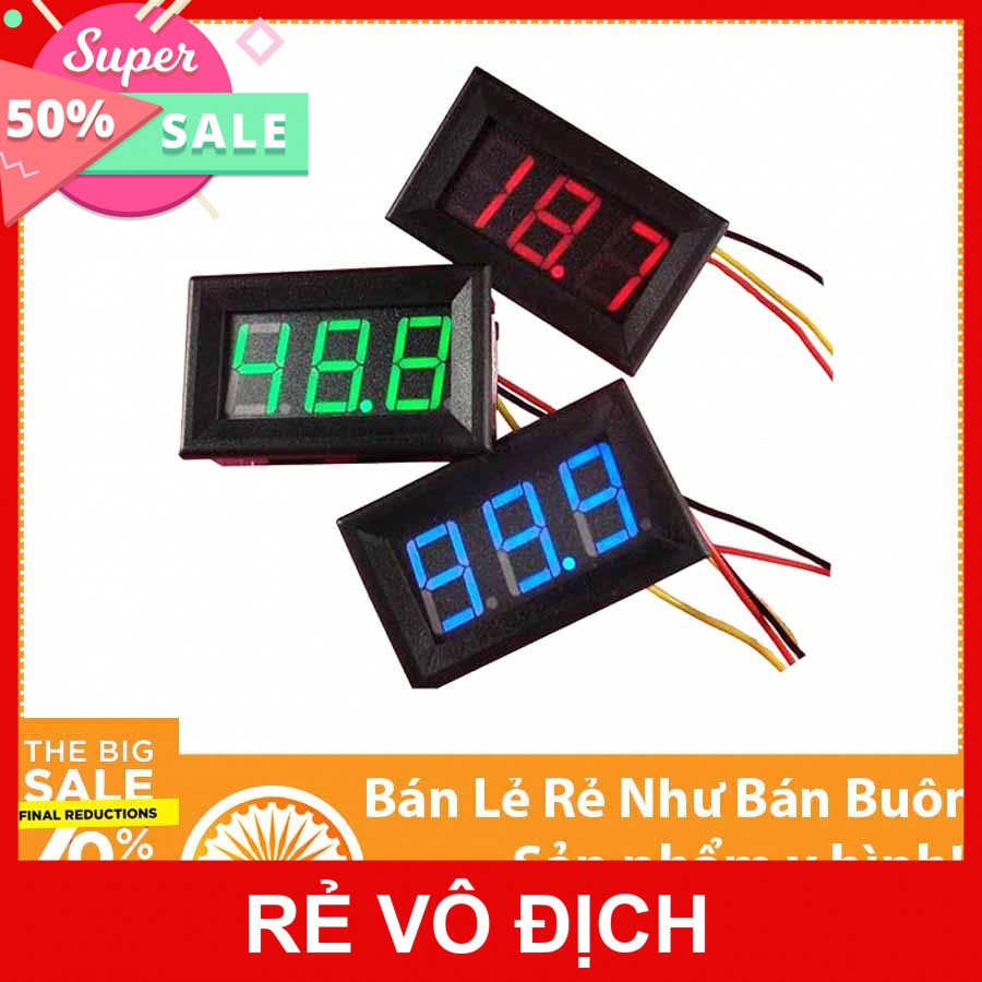 Vôn Kế 1 Chiều DC 0 - 200V 0.56 Inch