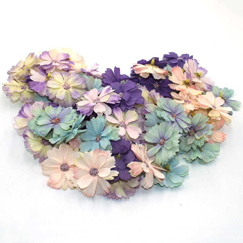 Bộ 50 đầu bông hoa cúc giả 4.5cm dùng cho trang trí