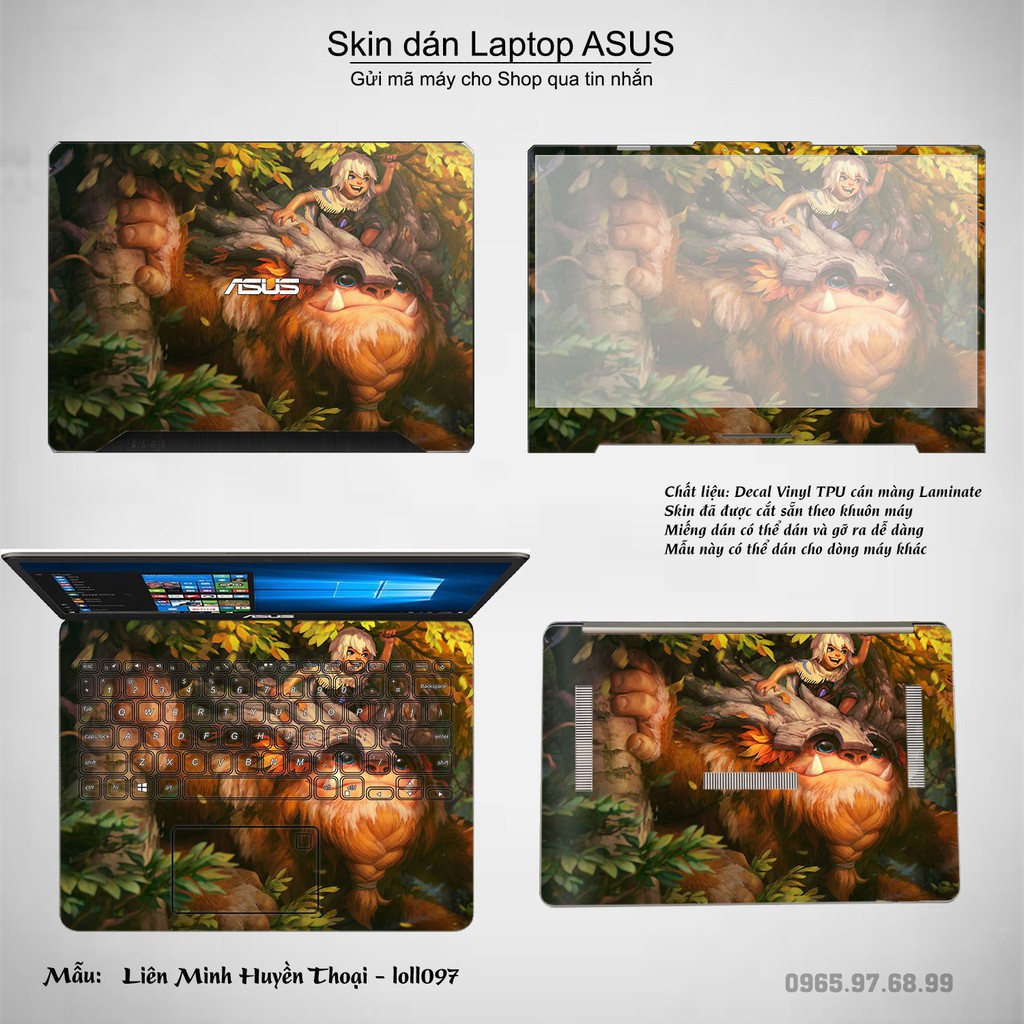 Skin dán Laptop Asus in hình Liên Minh Huyền Thoại _nhiều mẫu 14 (inbox mã máy cho Shop)