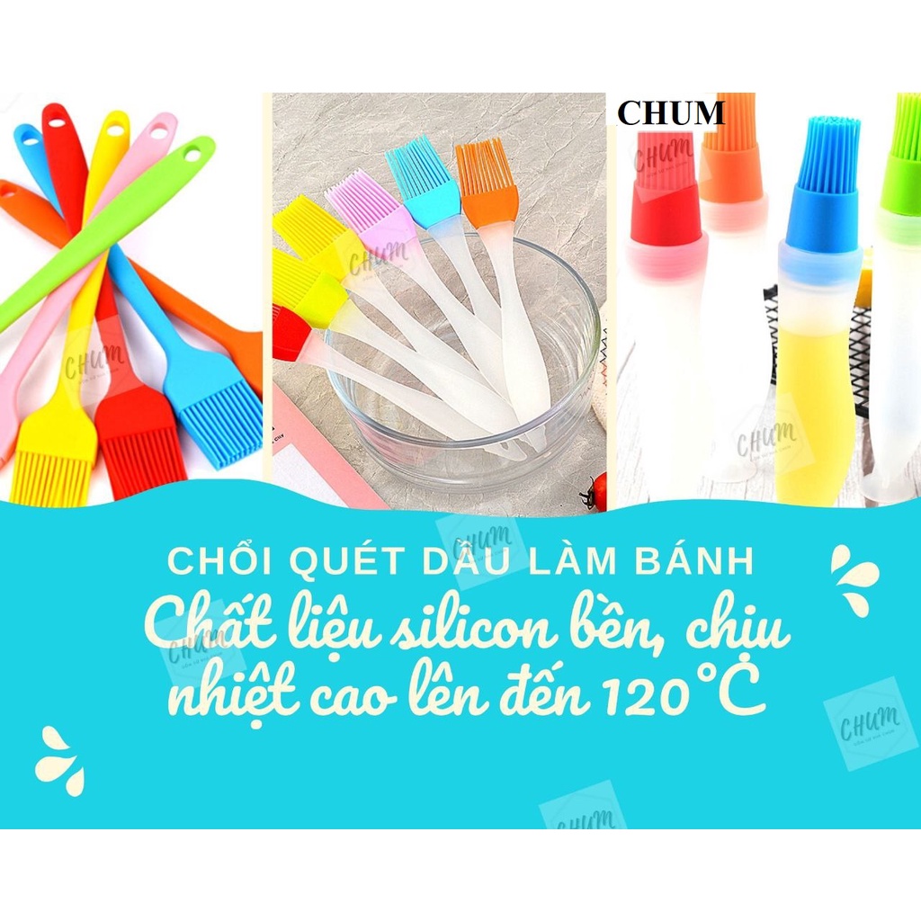 Dụng cụ làm bánh: chổi quét dầu mỡ, nước sốt