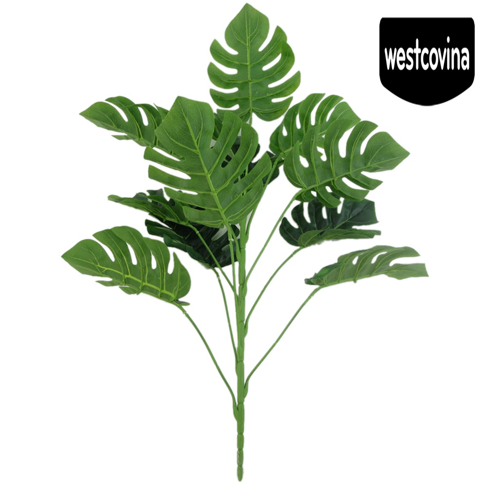 [Hot]☀ Nhánh Lá Monstera Nhân Tạo Màu Xanh Lá Cây Trang Trí Bàn Tiệc Cưới