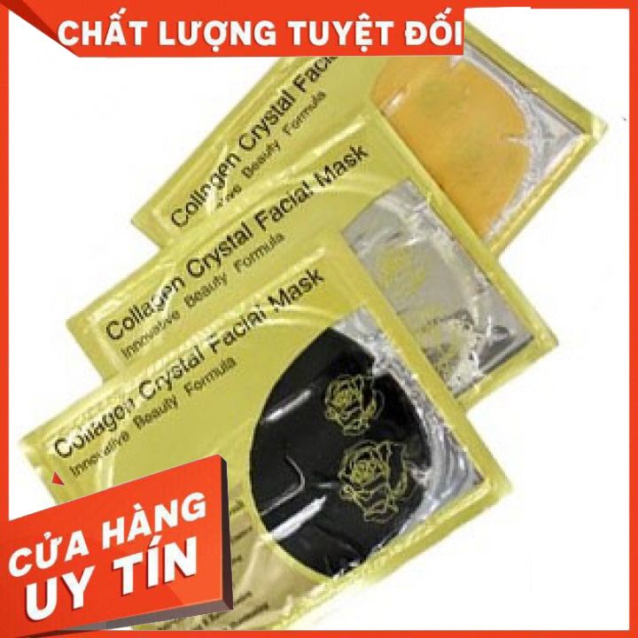 Mặt nạ collagen dưỡng trắng dưỡng ẩm làm khít lỗ chân lông  có 3 màu cho bạn lựa chọnn gồm  màu  vàng  trắng  và đen