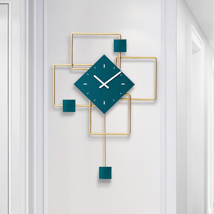 Đồng hồ trang trí nhà cửa, trang trí không gian nhà, đồng hồ treo tường tiện ích sang trọng hiện đại DH-135