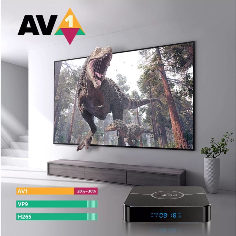Android TV Box X98 Plus - Dual Wifi , chip Amlogic S905W2, Android TV 11, Bluetooth 5.0 AV1 HDR10+, giải trí miễn phí
