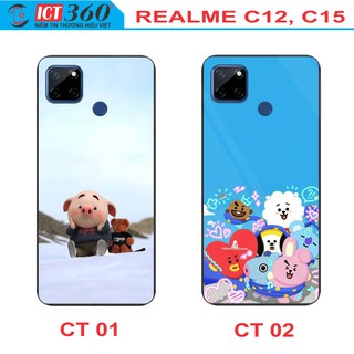 Ốp Lưng Kính Realme C12, Realme C15 - in Theo Yêu Cầu