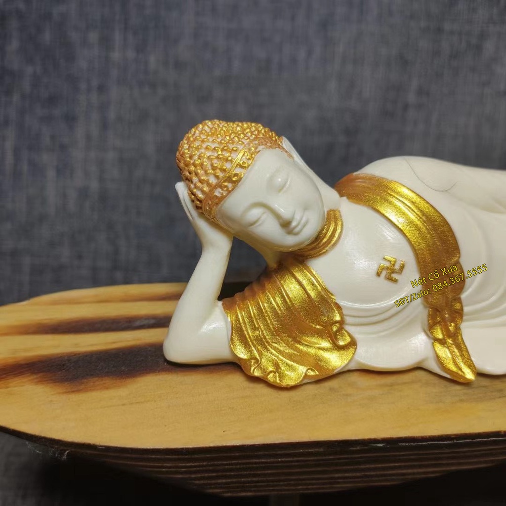Tượng Phật Nhập Niết Bàn - Đẹp Thần Thái Sắc Nét - Thê hiện rõ sự Từ Bi của Ngài