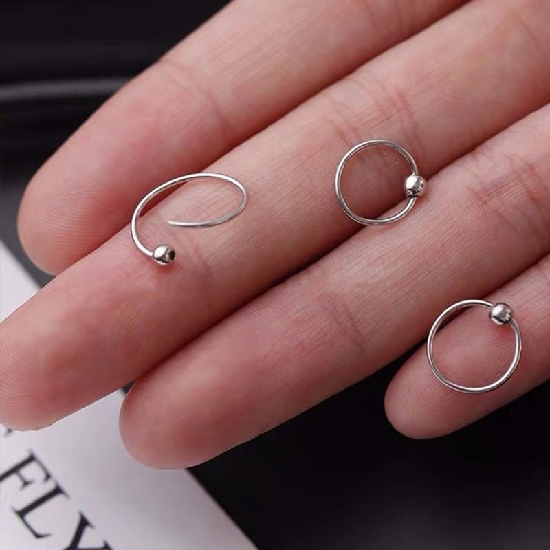 Khuyên bi mảnh dày 0.8mm
