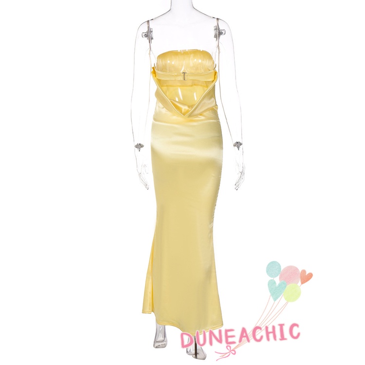 DUNEA Đầm trễ vai hở lưng phong cách quyến rũ cho nữ